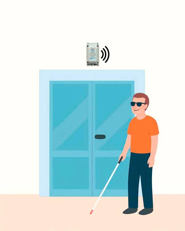 Речевой информатор над входной группой указывает точку входа